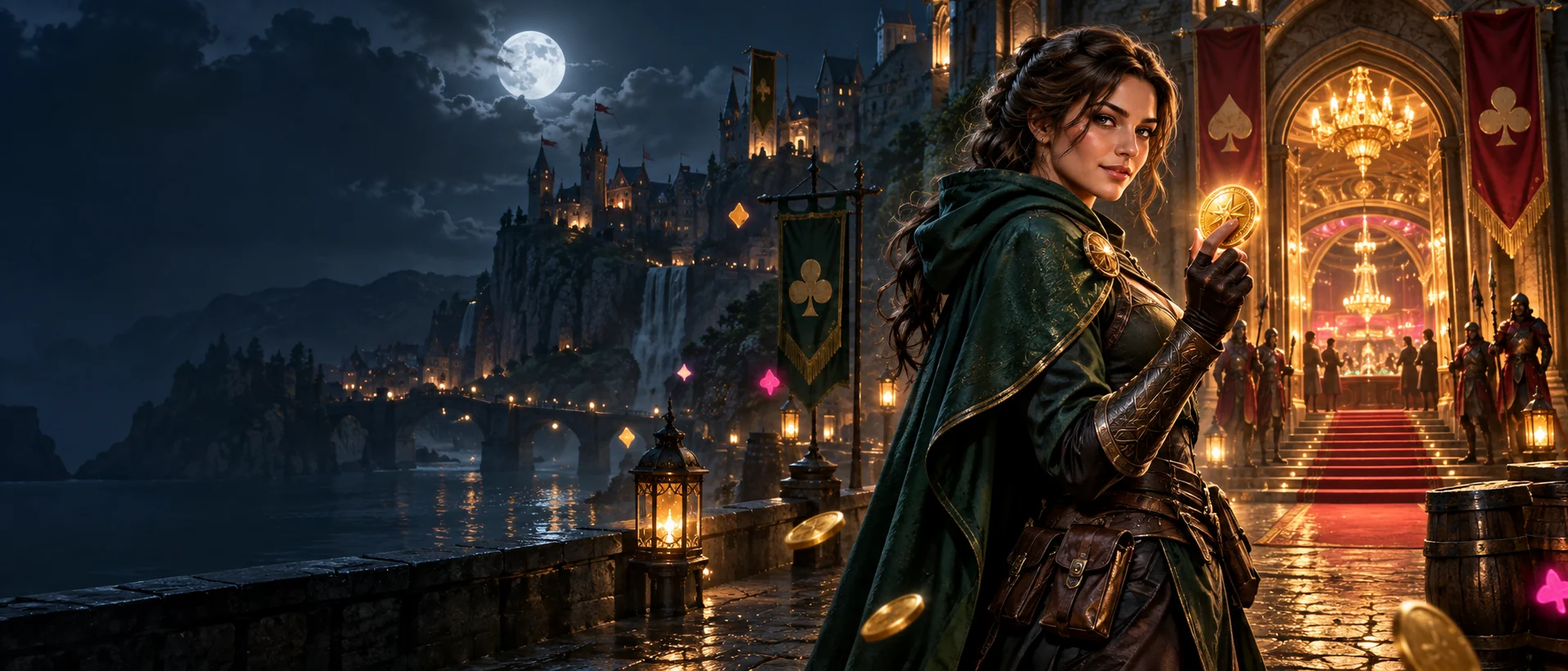Fantasy landscape used in the Rivo Casino lobby